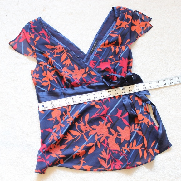 Kenneth Cole Empire Waist Flowy Ribbon Blouse - Picture 4 of 7